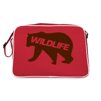 Faune et ours - Sac Retro - rouge/blanc - Dos