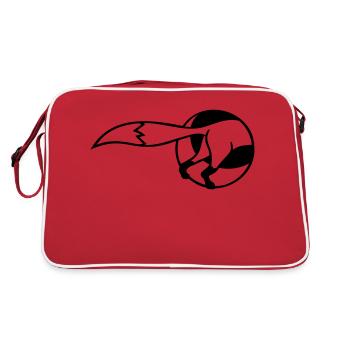Fox Hole Buttocks Back Burrow Going In - Retro Bag - red/white - Back