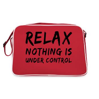 détendez-vous, rien n'est sous contrôle - Sac Retro - rouge/blanc - Dos