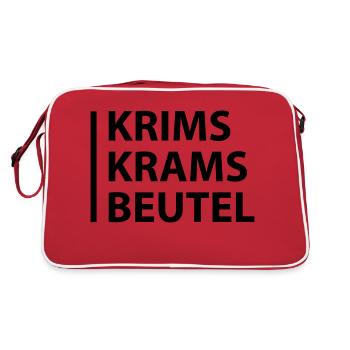 Krims-Krams Beutel (dh) - Retro Tasche - Rot/Weiß - Hinten