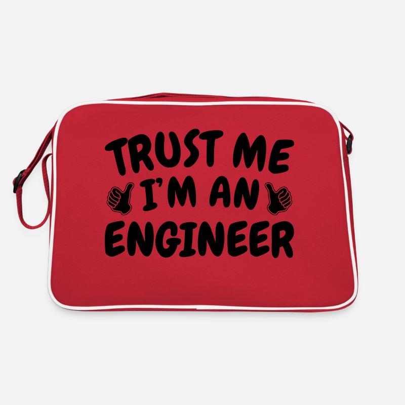 Trust Me I'm an Engineer - Retro Tasche - Rot/Weiß