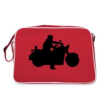 faire de la moto - Sac Retro - rouge/blanc - Dos