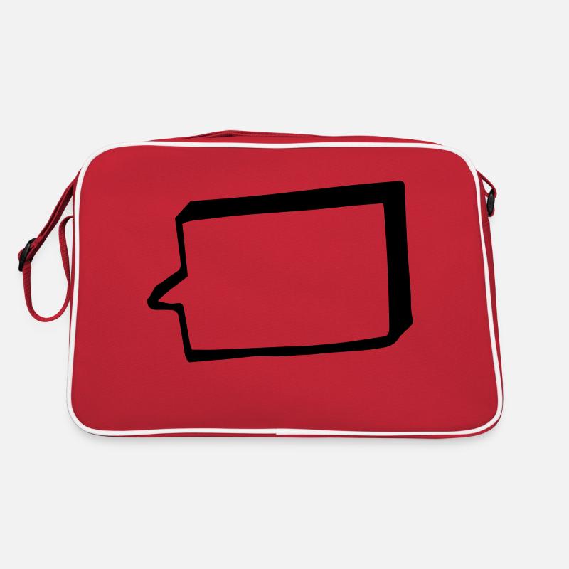 Sprechblase, 3D, groß, dicker Rand Retro Tasche