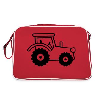 tractor - Retro Tasche - Rot/Weiß - Hinten