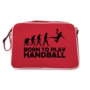 Born to play Handball - Retro Tasche - Rot/Weiß - Hinten
