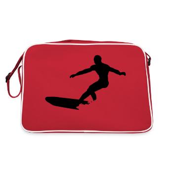 surf longboard - Sac Retro - rouge/blanc - Dos