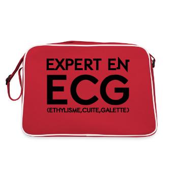 Expert en ECG - Sac Retro - rouge/blanc - Dos