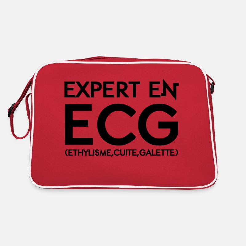 Experten-EKG - Retro Tasche - Rot/Weiß