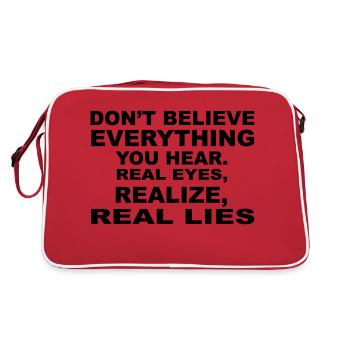 Don't Believe Lies - Sac Retro - rouge/blanc - Dos