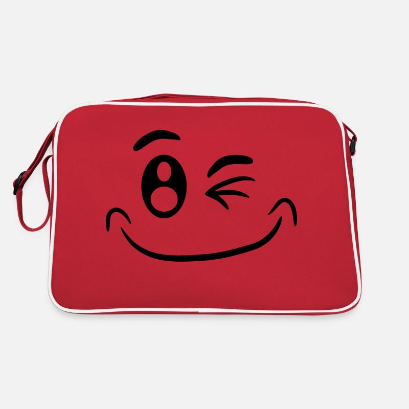 Visage comique drôle smiley clin d'oeil Sac Retro