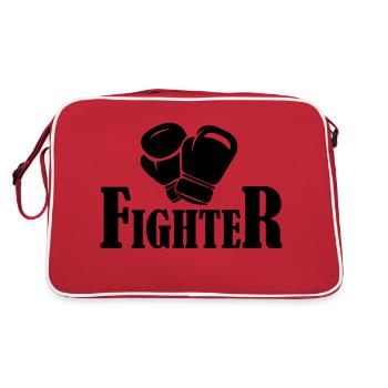fighter - Retro Tasche - Rot/Weiß - Hinten