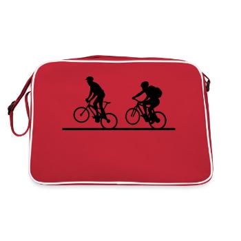 Cycling, biking (super cheap!) - Retro Bag - red/white - Back