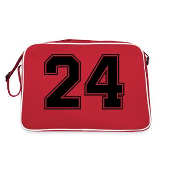 24 - Sac Retro - rouge/blanc - Dos
