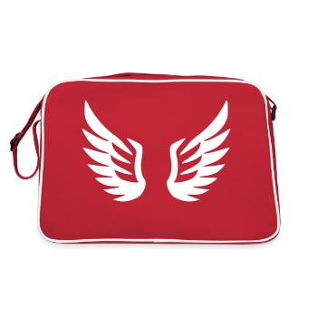 Ailes d’ange symbole armoiries pictogramme vectoriel - Sac Retro - rouge/blanc - Dos