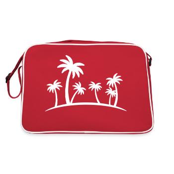 Palm trees - Retro Bag - red/white - Back
