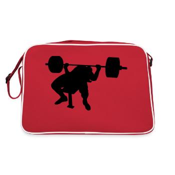 Bankdrücken pause - Retro Tasche - Rot/Weiß - Hinten