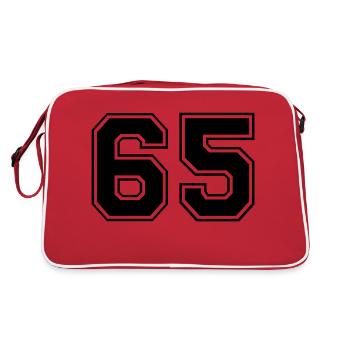65 - Sac Retro - rouge/blanc - Dos