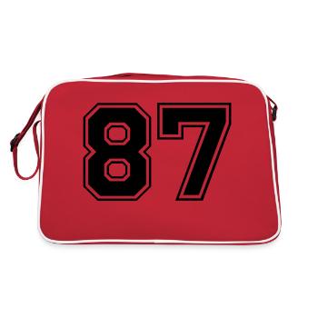 87 - Sac Retro - rouge/blanc - Dos