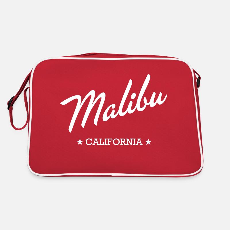 Malibu - Sac Retro - rouge/blanc