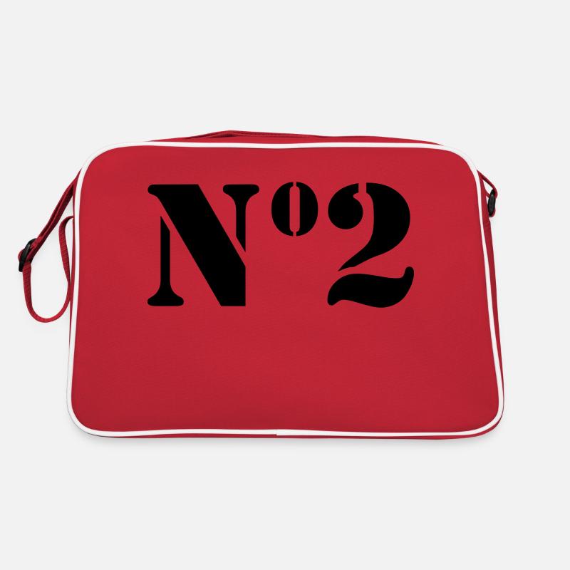 Nummer 2 // no2 - Retro Tasche - Rot/Weiß