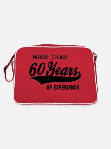 MORE THAN 60 Years OF EXPERIENCE - Retro Tasche - Rot/Weiß - Hinten