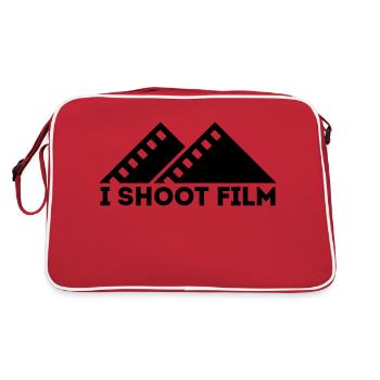 I SHOOT FILM FILM STRIP - T-Shirt for - Retro Bag - red/white - Back