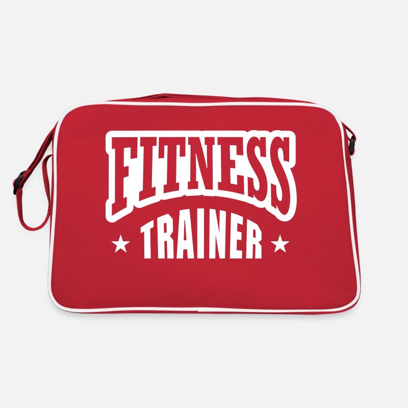 Fitness trainer mit Stern - Retro Tasche - Rot/Weiß