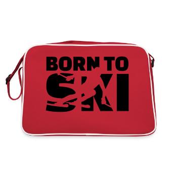 Born to Ski - Sac Retro - rouge/blanc - Dos