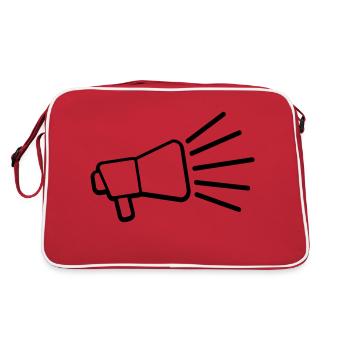 Icône Mégaphone Loud Speech - Sac Retro - rouge/blanc - Dos