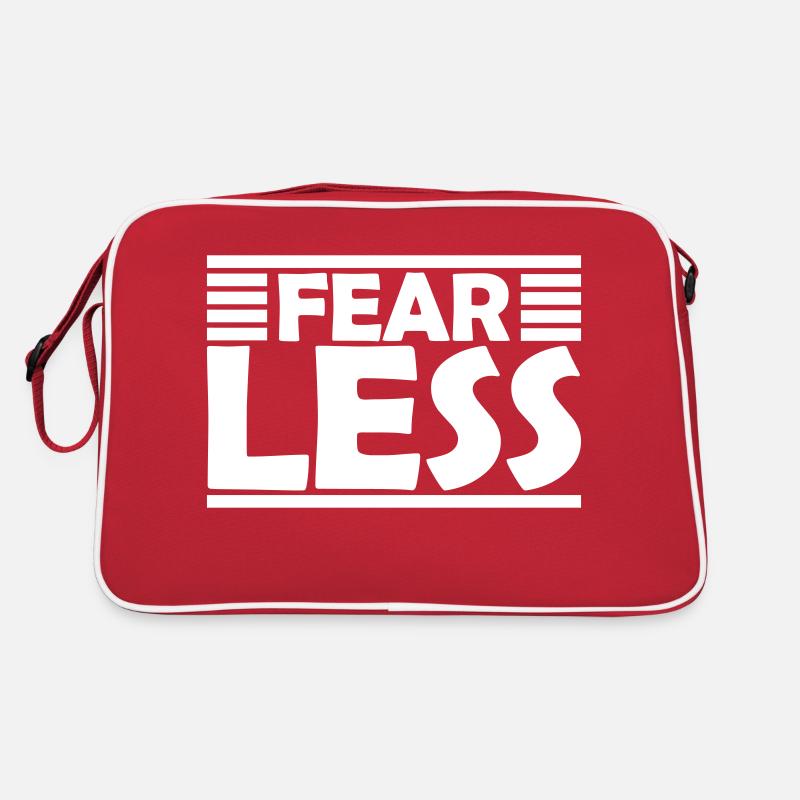fearless Text Zitat Design Retro Tasche