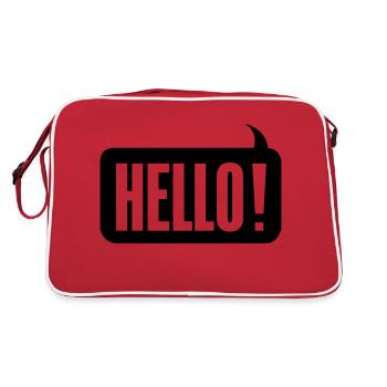 Hello! - Retro Bag - red/white - Back