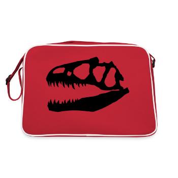 Allosaurus - Retro Tasche - Rot/Weiß - Hinten