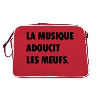 La musique adoucit les meufs - Sac Retro - rouge/blanc - Dos