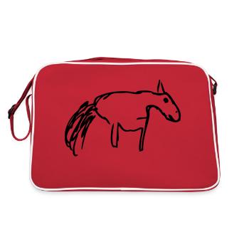 horse - Sac Retro - rouge/blanc - Dos
