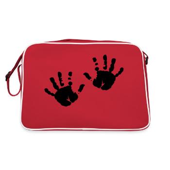kinderhande - Retro Tasche - Rot/Weiß - Hinten