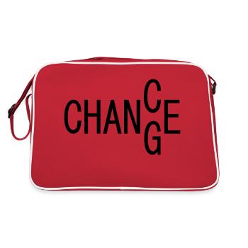 CHANCE / CHANGEMENT, motivation - Sac Retro - rouge/blanc - Dos