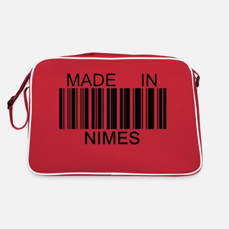 Made in Nimes 30 Languedoc-Roussillon - Sac Retro - rouge/blanc