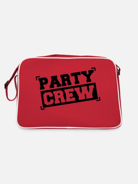 party_crew01 - Sac Retro - rouge/blanc - Dos