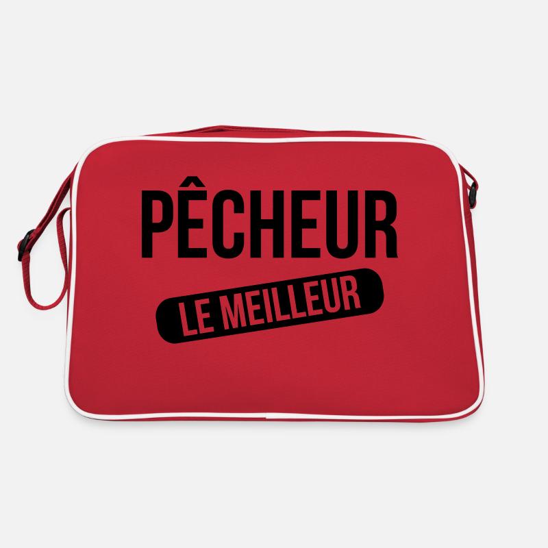 Le Meilleur Pêcheur - Sac Retro - rouge/blanc