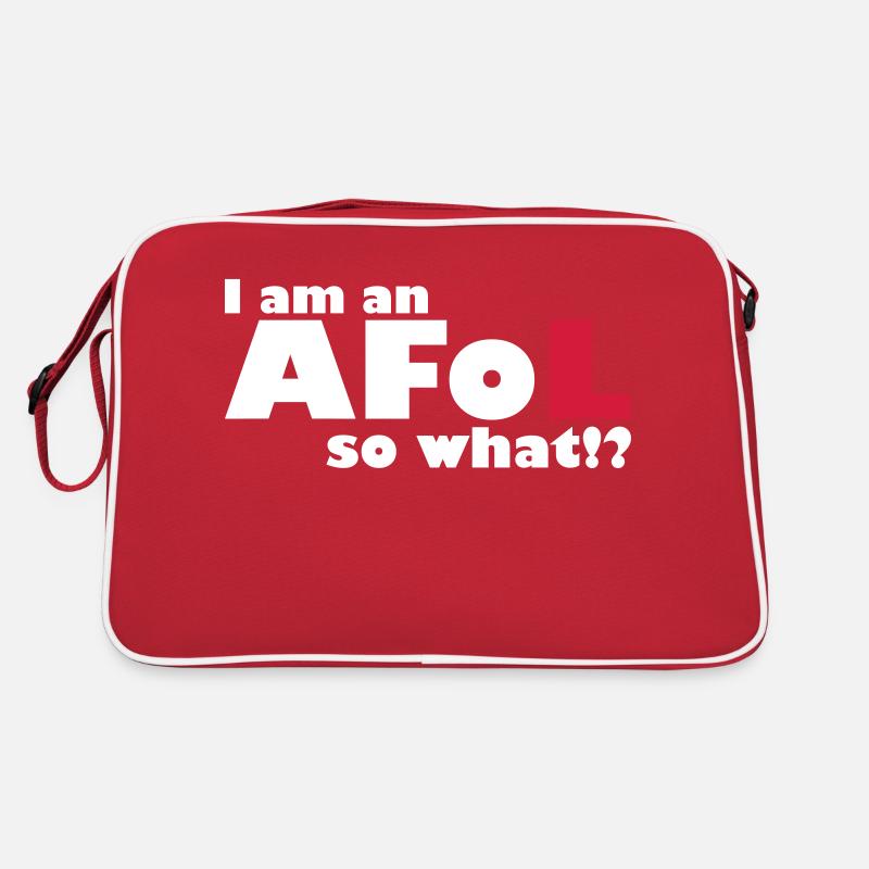 I am an AFoL so what? - Retro Tasche - Rot/Weiß