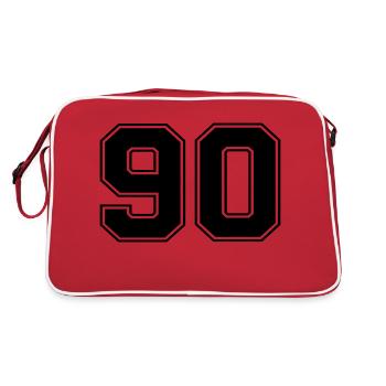 90 - Retro Tasche - Rot/Weiß - Hinten