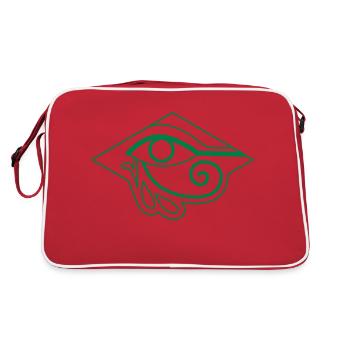 Eye of RA Egyptian symbol - Retro Bag - red/white - Back