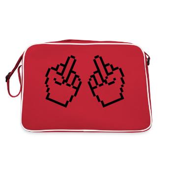 Pixel du majeur - Sac Retro - rouge/blanc - Dos