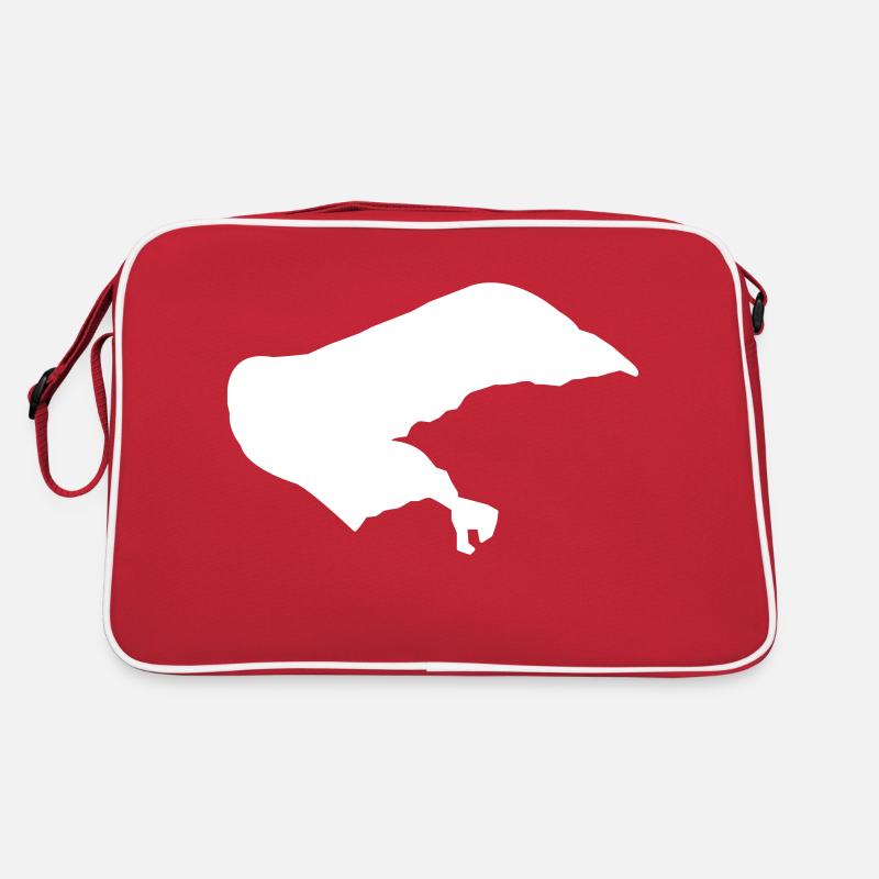 borkum insel - Retro Tasche - Rot/Weiß