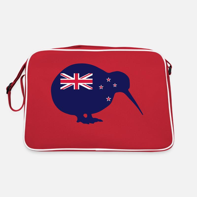 Drapeau néo-zélandais en forme de kiwi Sac Retro