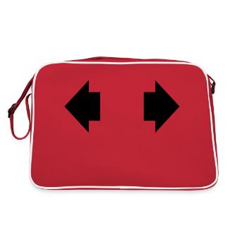 arrow left right - Sac Retro - rouge/blanc - Dos