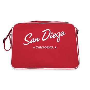 San Diego - Sac Retro - rouge/blanc - Dos
