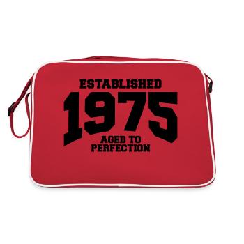 aged to perfection established 1975 (uk) - Retro Bag - red/white - Back