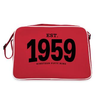 HNE. 1959 Nineteen Fifty Nine - Sac Retro - rouge/blanc - Dos