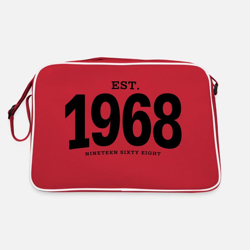 HNE. 1968 Nineteen Sixty Eight - Sac Retro - rouge/blanc